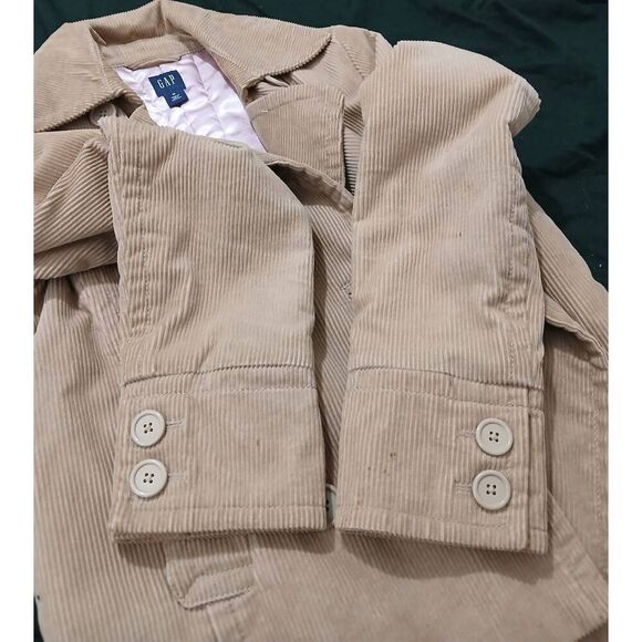 Vintage gap womens medium tan corduroy double Breasted jacket - Picture 2 of 9
